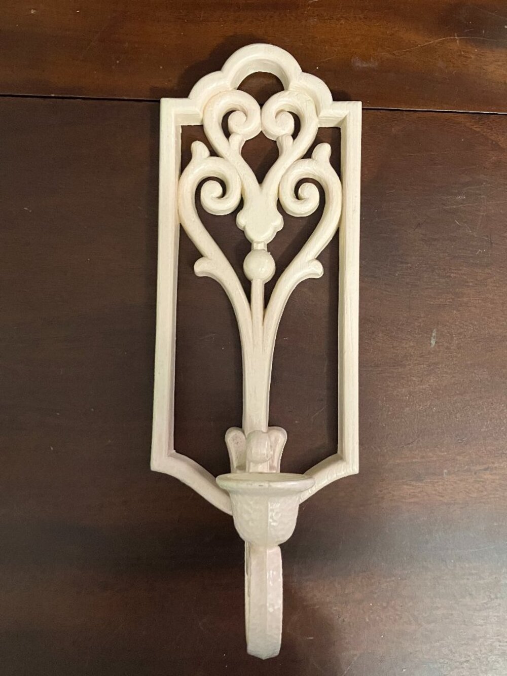 Vintage Homco 1982 Wall Sconce Plastic Wall Candlestick Holder 12 in.